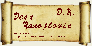 Desa Manojlović vizit kartica